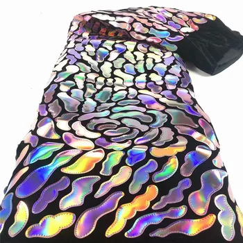 

French Sequins Net Lace Fabric 2020 African Velvet Lace Fabric High Quality Nigerian Sequin Lace Embroidered Wedding Fabric