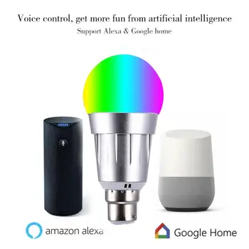 

B22 E27 E14 Led Wifi Bulb Ampoule Intelligente E27 LED Smart Home Lighting Bulb Alexa/Google Home Assistant ISO/Android Support