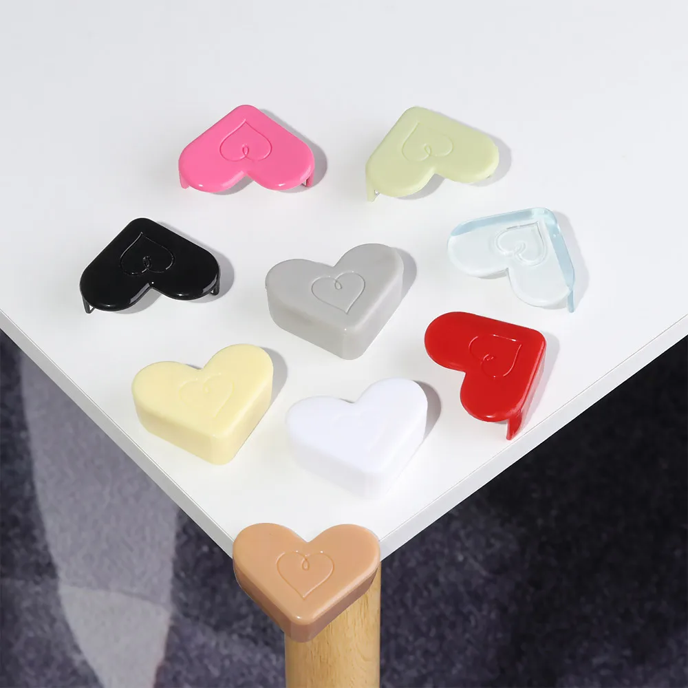 4 piezas con forma de corazón protecciones de borde de esquina para seguridad del bebé pegatinas personalizadas para muebles contra esquinas afiladas Protector