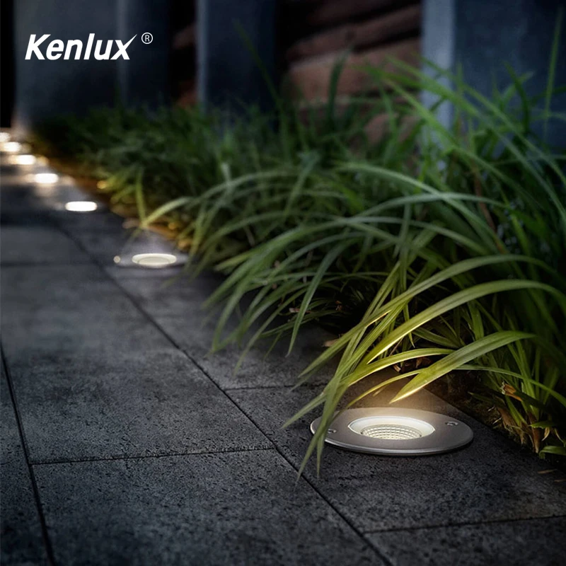 Kenlux Luz LED empotrada en el suelo para exteriores, iluminación de paisaje subterránea de