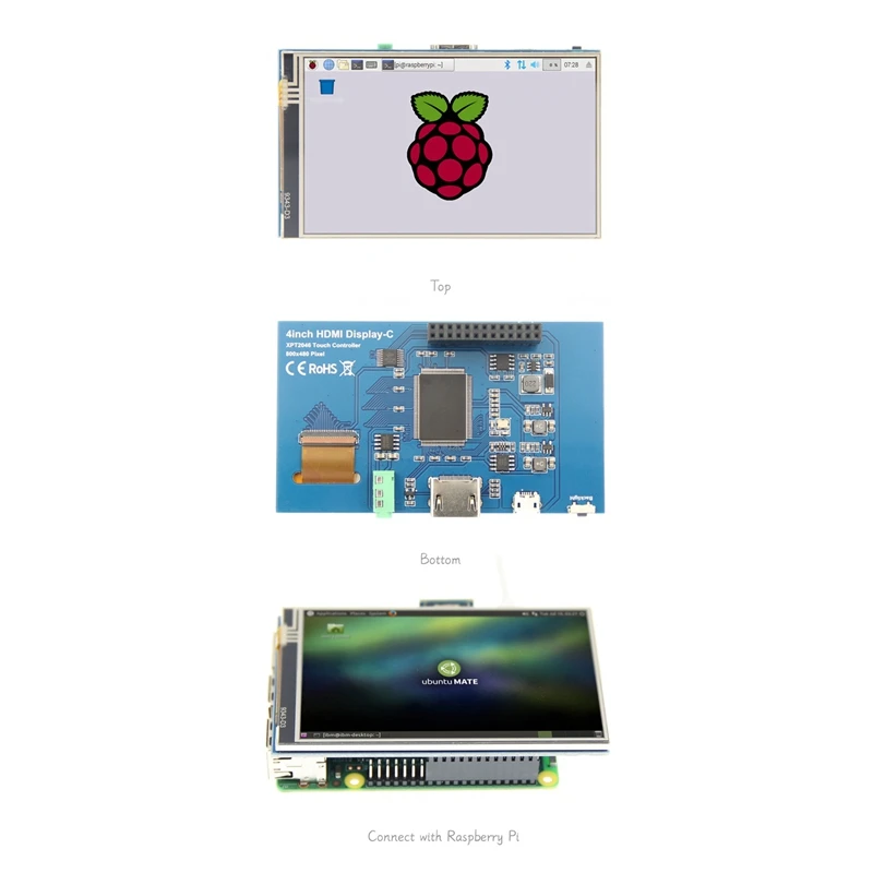 4,0 дюймов ЖК HDMI пресс-экран дисплей TFT ЖК-панель модуль 480x320 для Raspberry Pi 4B Raspberry Pi 3 Model B/B