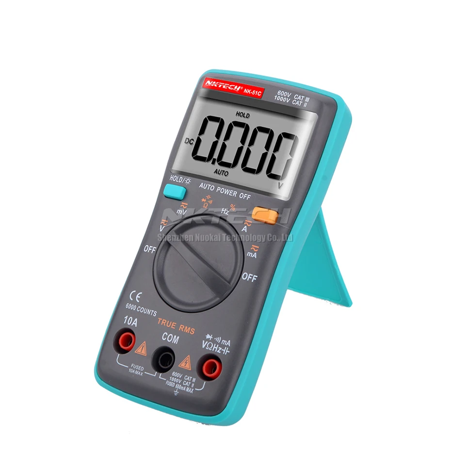 Beste NKTECH Digitale Multimeter Pocket NK 51A NK 51B NK 51C NK 51D True RMS Ampèremeter Voltmeter AC DC Hz OHM Temperatuur Elektrische Tester