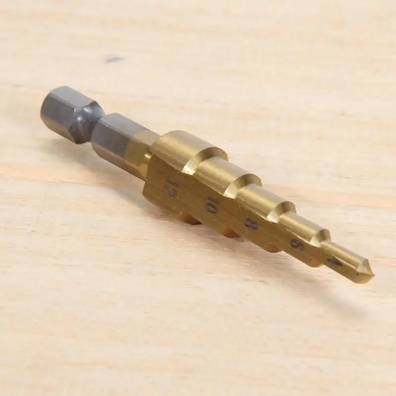 

HSS Hex Shank Pagoda Metal Steel Step Drill Bit Hole Cutter Cut Tool 4-12mm for Metal Tools Set Hole Cutter