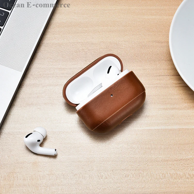 Чехол для AirPods Pro из натуральной кожи и жесткого пластика, чехол для Apple AirPods Pro, роскошный защитный чехол