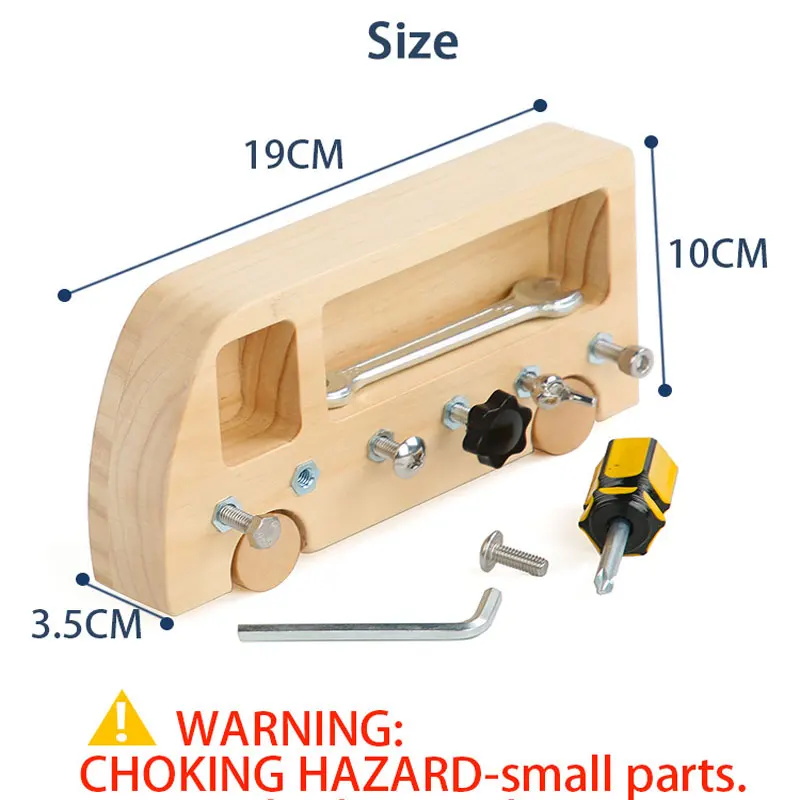 Wooden Montessori Screw Driver Board Basic Skills Bead Game Mentssori Educational Learning Toys for Child Birthday Gifts J2664Y