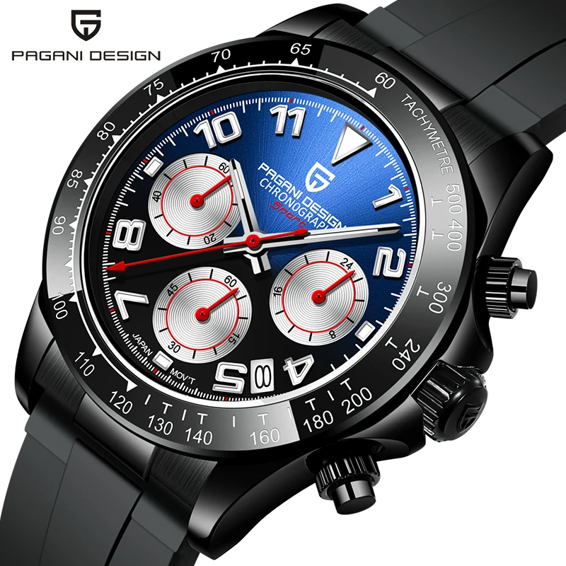 Часы PAGANI DESIGN Seiko VK63 Мужские кварцевые дизайнерские с точным сохранением времени