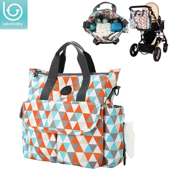 

Lekebaby Nappy Changing Shoulder Diaper Bag Plaid Handbag for Mother Baby Stroller Organizer Nappy Maternity Bag