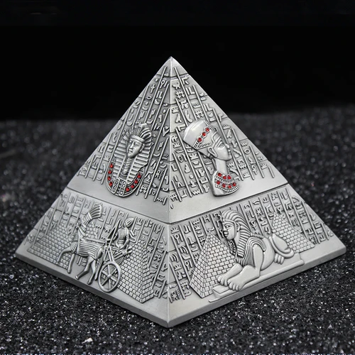 Креативная нордическая Ретро металлическая пепельница египетская Пирамида Стразы украшения современные украшения для дома подарок креативная пепельница - Цвет: A