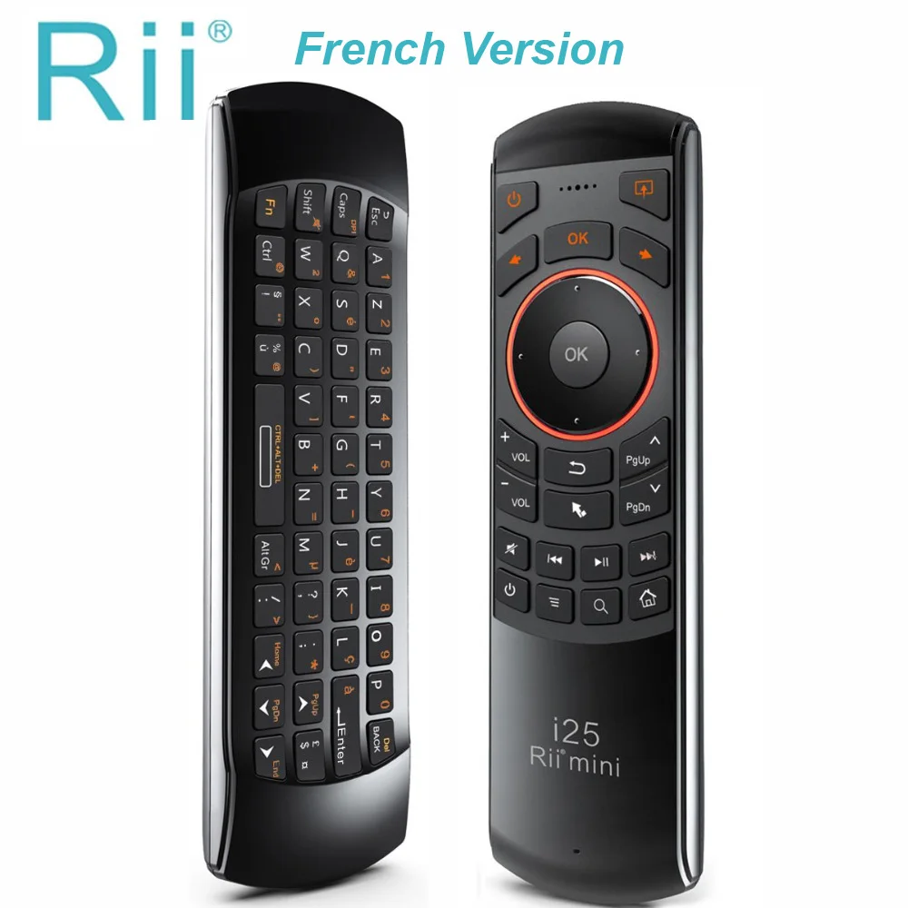 (Французский Azerty) Rii Mini i25 2 4 ГГц пульт дистанционного управления с