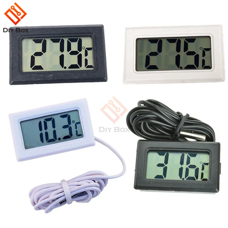 Цифровой Встроенный электронный термометр с ЖК-дисплеем, гигрометр, температура-50~ 110 градусов, удобный термометр для холодильника и холодильника