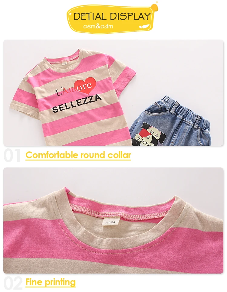Wholesale Girl Boutique Clothing Set Summer Clothing 2 Pieces Set Cute Girls Summer Outfits
