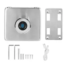 Интеллектуальный цинковый сплав отпечатков пальцев стеклянный дверной замок без сверла установка для домашнего офиса cerradura electronica