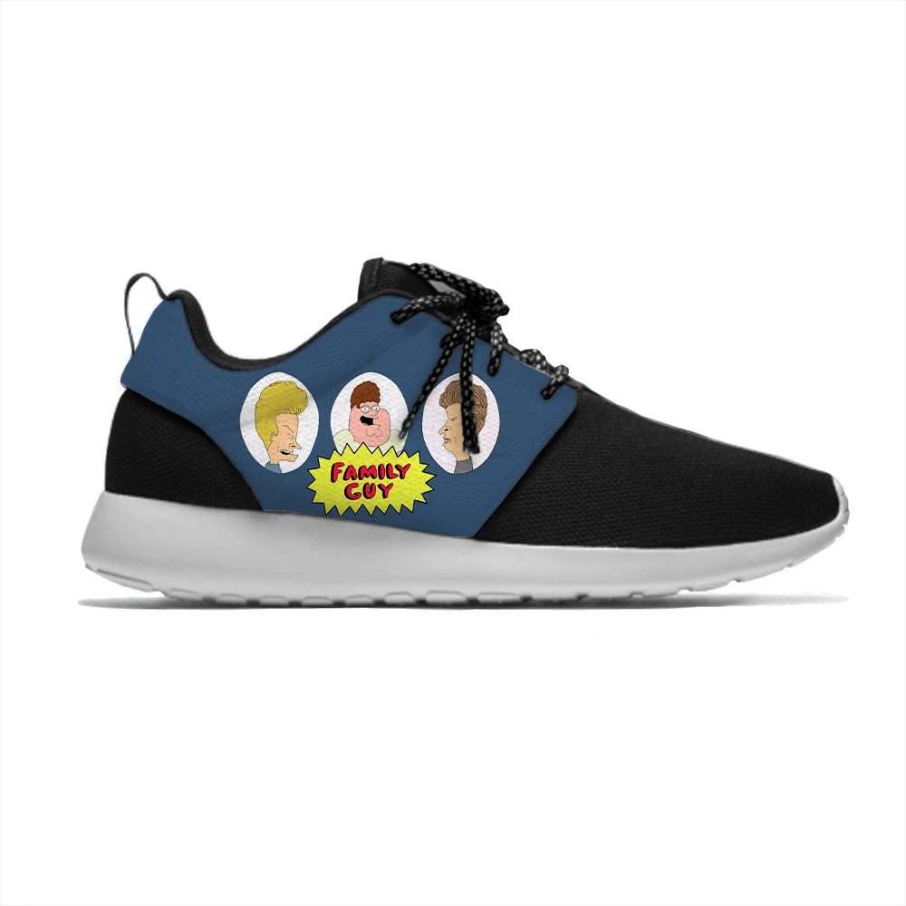 Beavis/кроссовки для мальчиков и девочек с 3D-принтом в виде ягодиц из мультфильма; детские дышащие легкие спортивные кроссовки для бега; повседневная обувь - Цвет: Beavis Butt Head