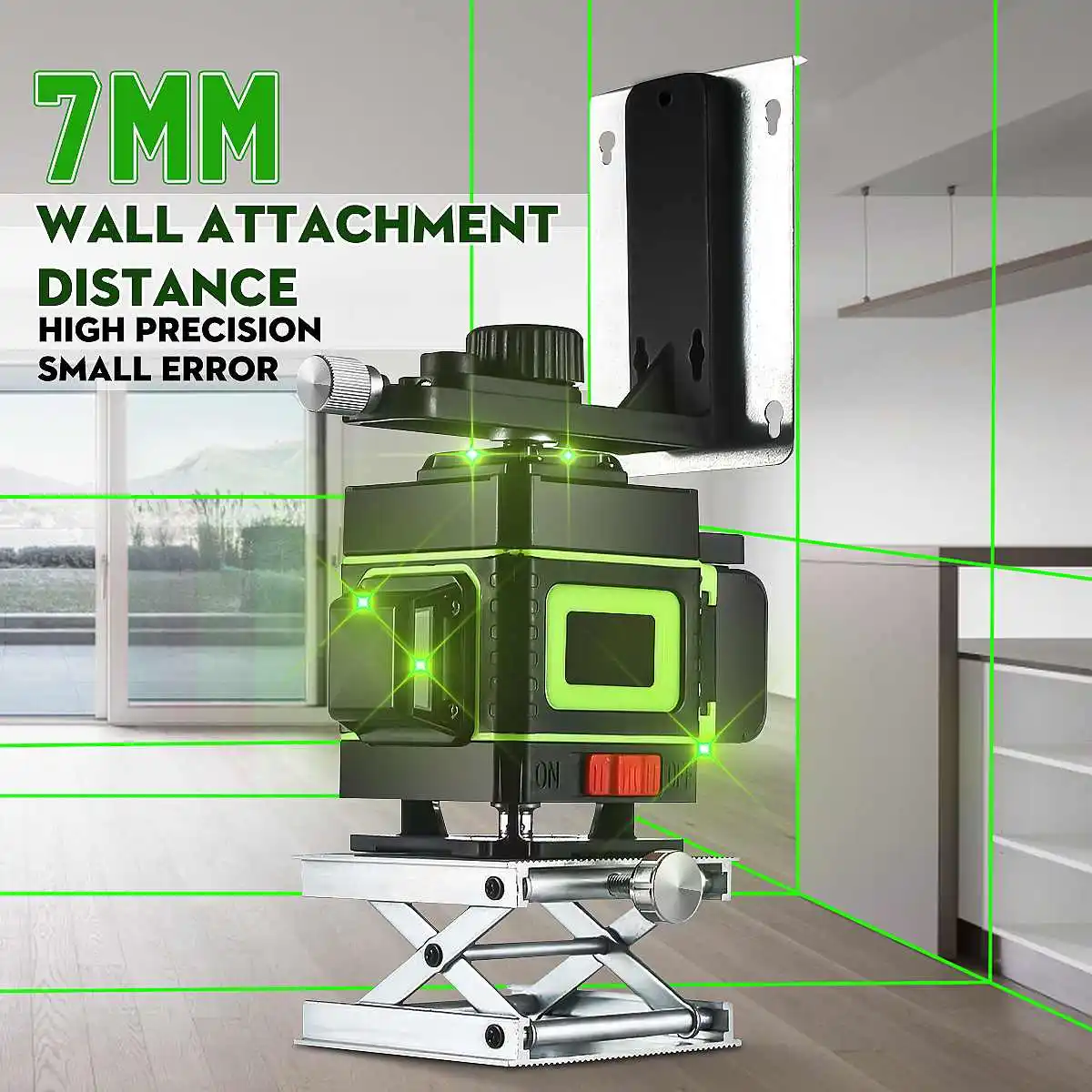 12 линий 3D стены лазерный нивелир самовыравнивания 360 горизонтальный и вертикальный крест супер мощный зеленый лазерный луч линии со штативом