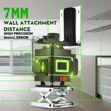 12 линий 3D стены лазерный нивелир самовыравнивания 360 горизонтальный и вертикальный крест супер мощный зеленый лазерный луч линии со штативом