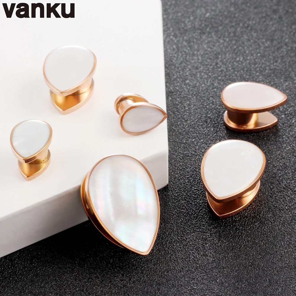 

Vanku 10pcs Stainless Steel Ear Tunnels Plugs Gauges Water Drops Shell Ear Expander Stretcher Earrings Piercing Body Jewelry