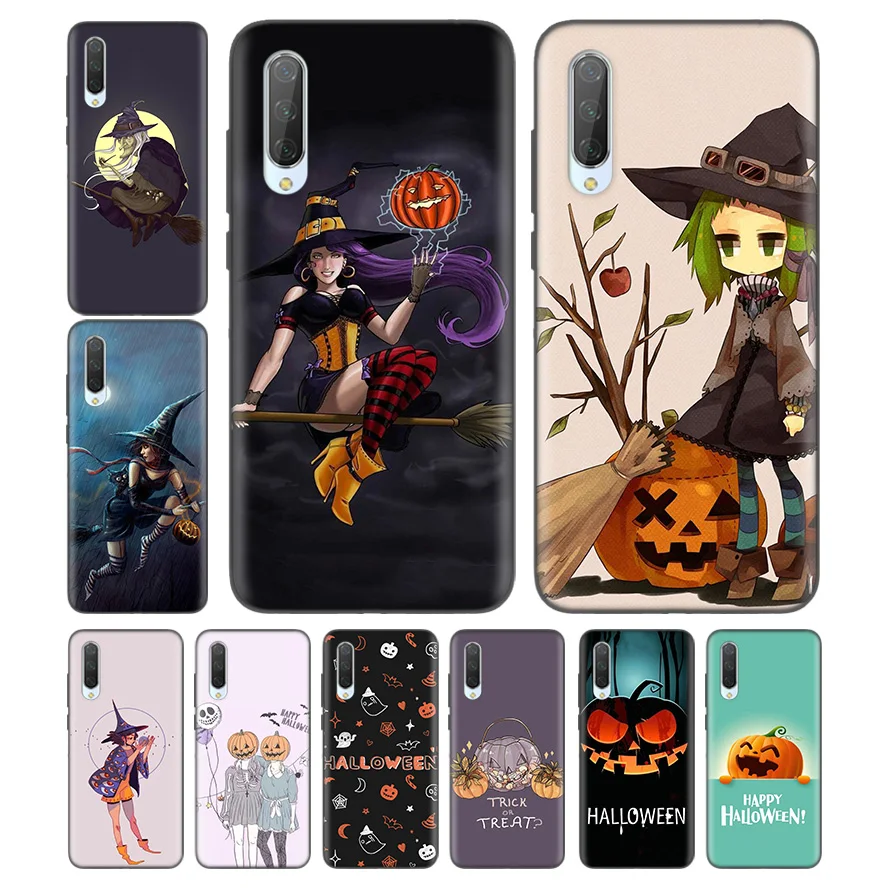 

Silicone Case For Xiaomi Redmi Note 7 7A 7S 8 6 6A 5 K20 Mi A1 A2 A3 8 9T CC9 CC9E Play Lite Pro F1 Cover Halloween Witch Fundas