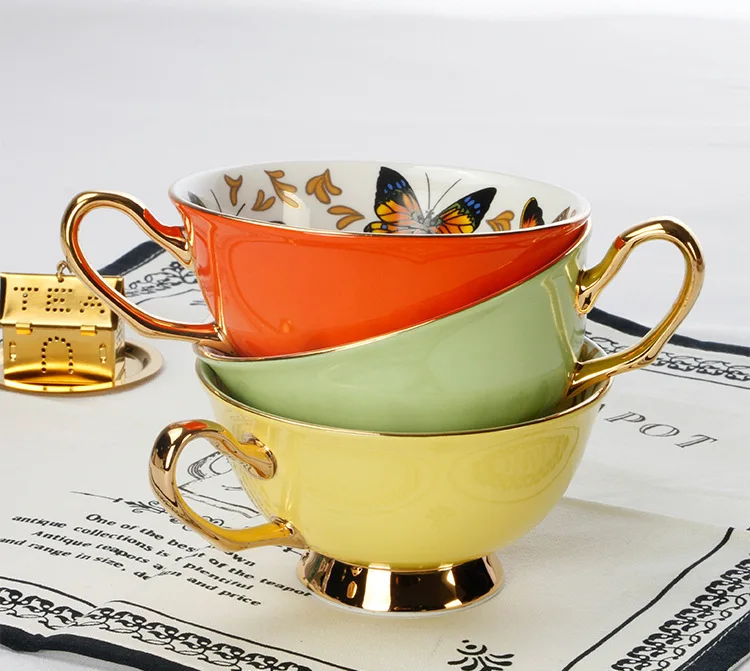 Porcelana керамическая кофейная чашка эко блюдца костюм английский послеобеденный чай ароматическая чайная чашка эспрессо черная чайная чашка Xicara кофейные кружки E5