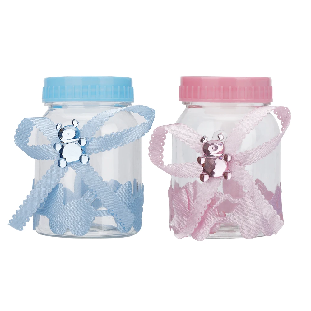 

12Pcs Plastic Candy Box Wedding Party Lovely Feeding Bottle Chocolate Candy Boxs Cute Gift For Christmas Halloween Party Decor