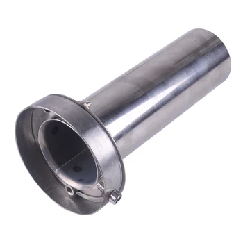 

beler Universal 3.5" Stainless Steel Adjustable Round Tip Exhaust Muffler Silencer Removable Adjustable Silencer Catback System