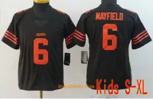 Майки 6 Baker Mayfield 13 Odell Beckham Jr 24 Nick Chubb 95 Myles Garrett 80 Jarvis Landry 21 Denzel Ward 17 Browns для мужчин и молодежи - Цвет: 16