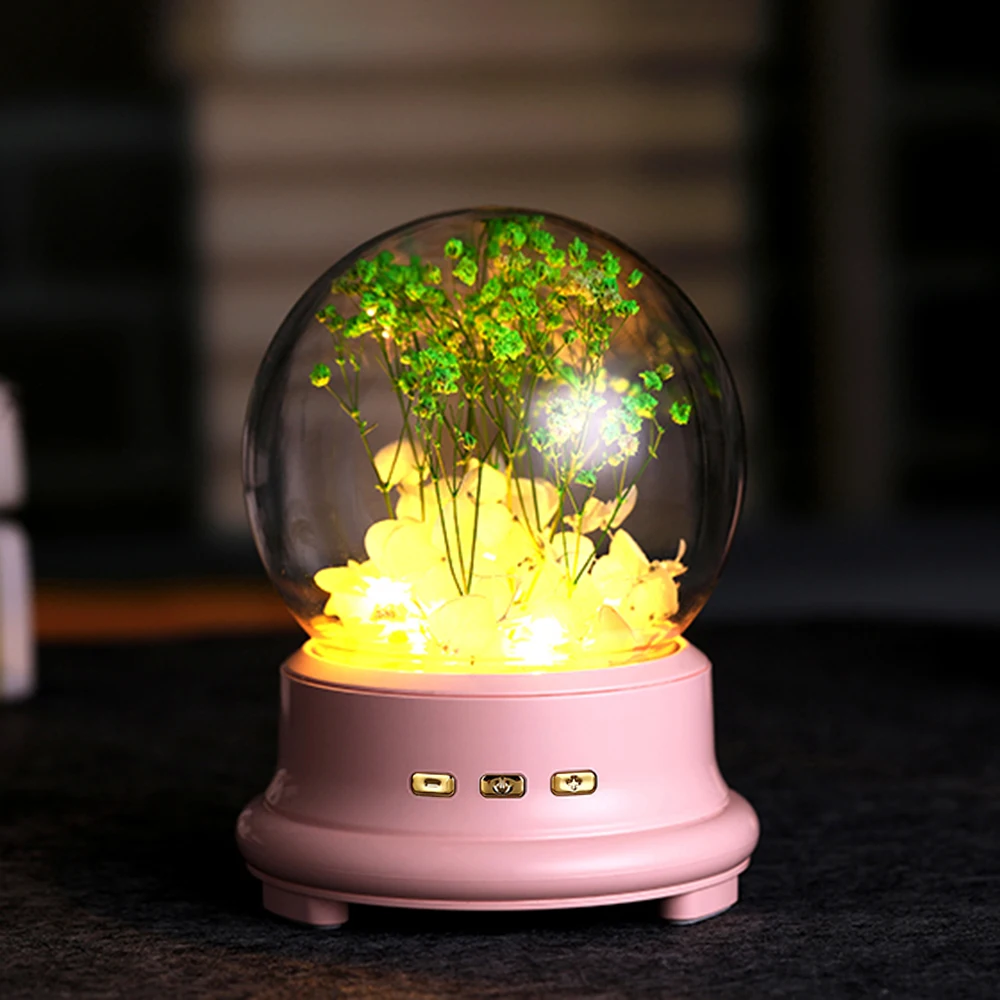 

New Dreamlike Music Lamp LED Night Light USB Charging Spherical Sound Acoustics Tabletop Decorative Voice Speaker Girls Gifts