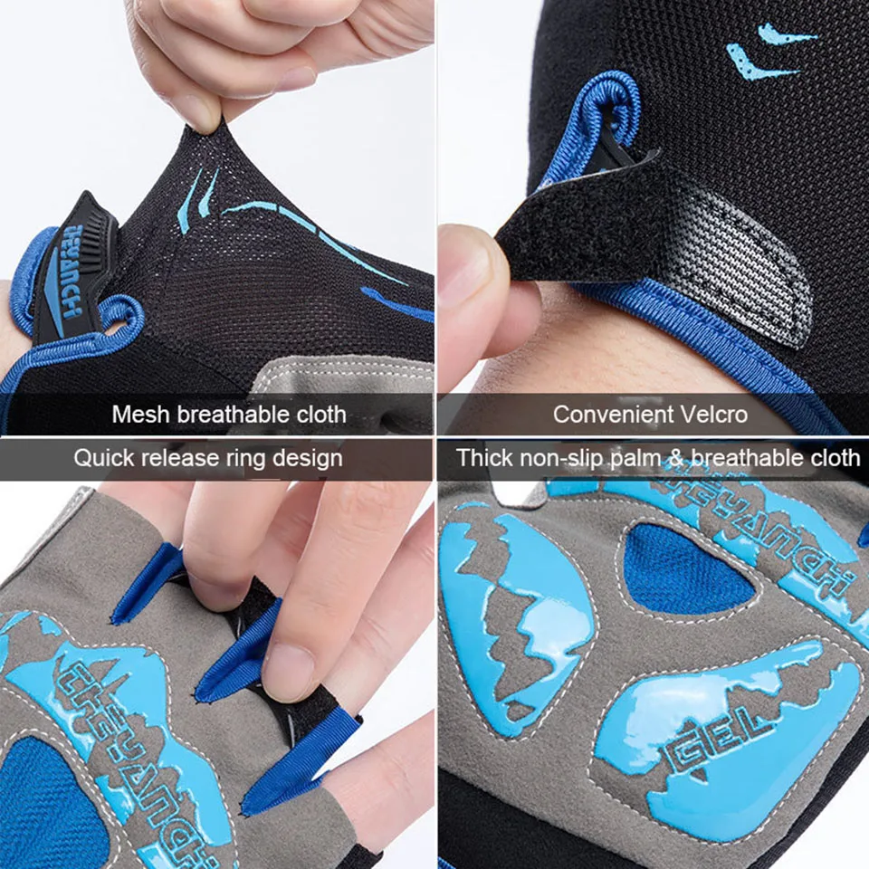 Sweat-absorbent Anti-slip Sporting Gloves Shock Absorbing Cycling Gloves Weightlifting Fitness Weight Lifting
