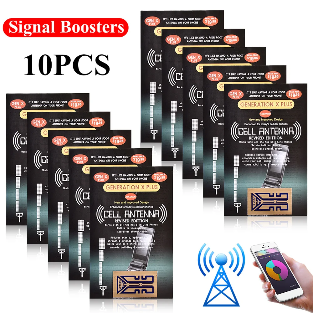 10PCS Outdoor Mobile Phone Signal Enhancement Antenna Booster Improve