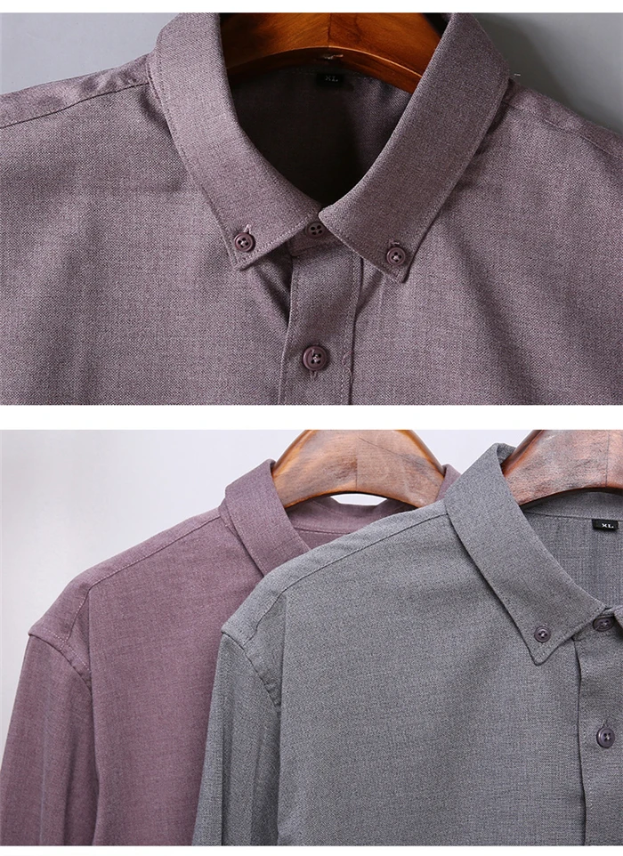 Плюс Zise 5XL 6XL 7XL мужская стрейчевая Повседневная рубашка бизнес мода сплошной цвет Мужская рубашка с длинным рукавом мужская брендовая одежда