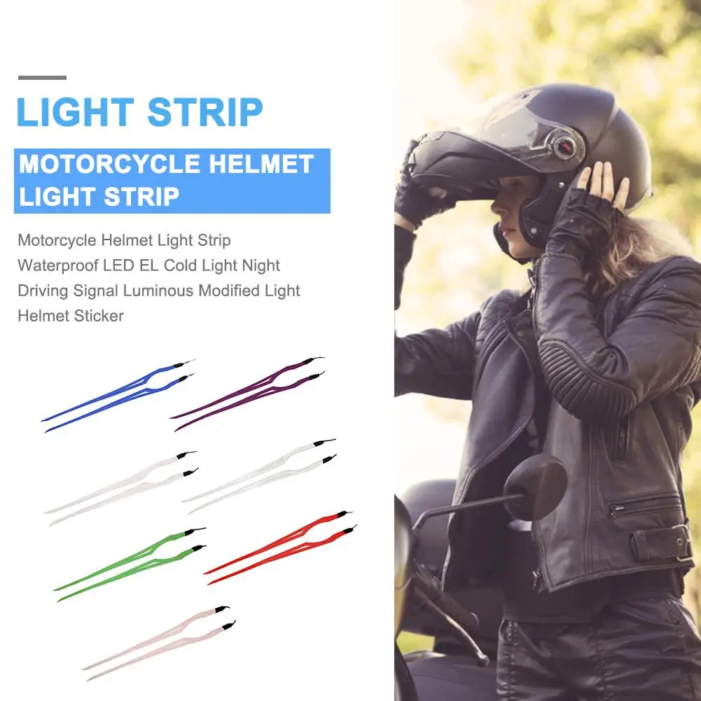 

Motorcycle Helmet Light Strip Waterproof LED EL Cold Light Night Driving Signal Luminous Modified Light Helmet Sticker