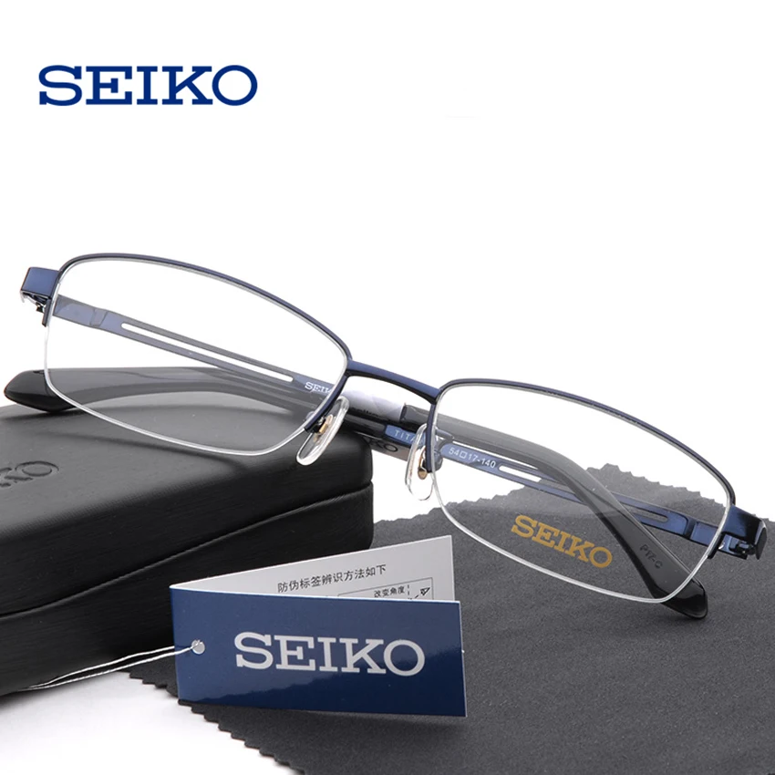 SEIKO, оправа для очков для мужчин, титановая, близорукая оправа для очков, полуоправы, мужские диоптрические очки для глаз H01120