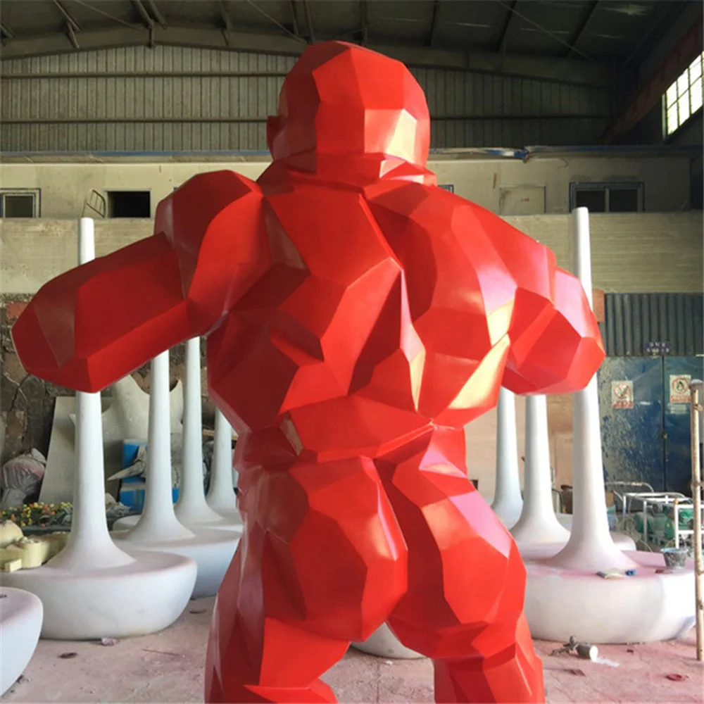 Обезьяна King Kong украшение для гостиной Горилла скульптура Геометрическая современная статуя подарок на день рождения для свадьбы Коллекционная модель