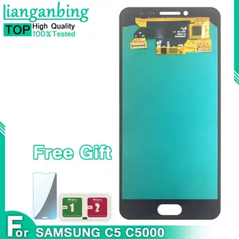 

Super Amoled LCD For Samsung Galaxy For C5 C5000 LCD Display Touch Screen Assembly replacement for C5 lcd