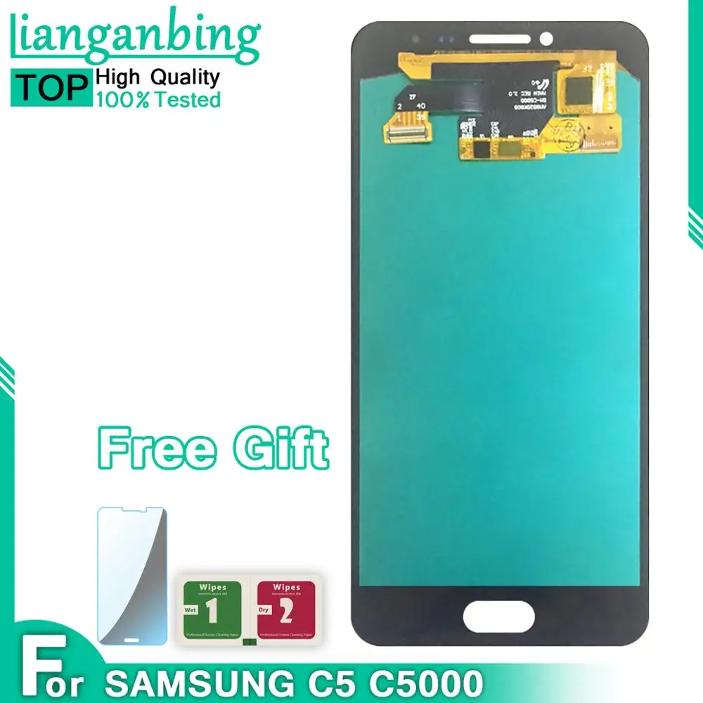 ЖК дисплей Super Amoled для Samsung Galaxy C5 C5000 с сенсорным экраном в сборе замена LCD|Экраны