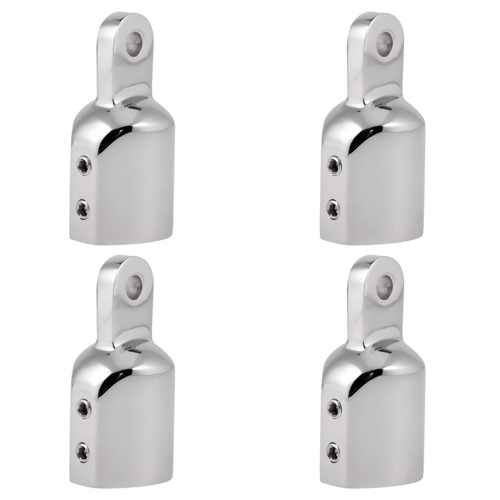 4 Pieces Marine Stainless Steel Eye End Cap Bimini Top Fitting Hardware 25mm 4 Pieces Marine Stainless Steel Eye End Cap Bimini Top Fitting Hardware 25mm