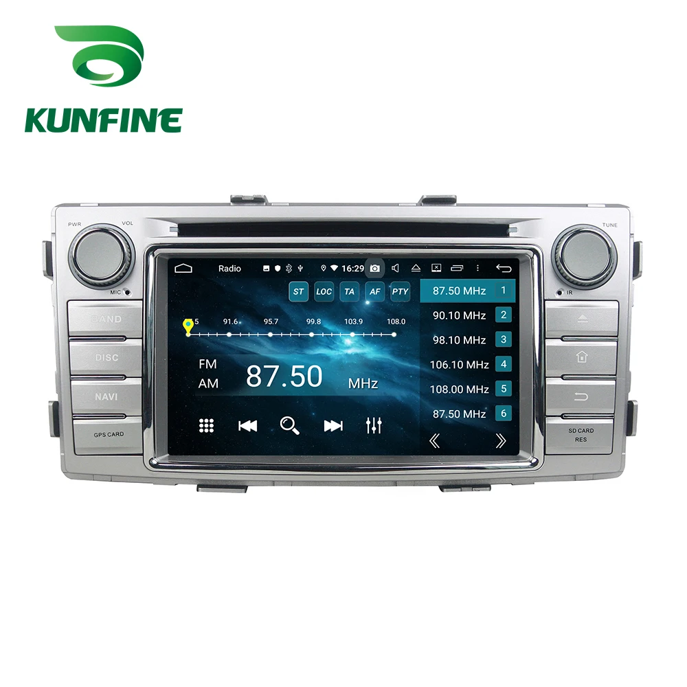 Android 9,0, четыре ядра, 4 Гб ОЗУ, 64 Гб ПЗУ, автомобильный DVD, gps, мультимедийный плеер, стерео, для Toyota Hilux, 2012- радио, wifi