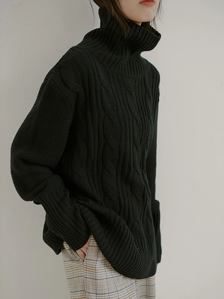 SuperAen, корейский стиль, Женский пуловер, свитера, Новинка осени и зимы, женские свитера, одноцветные, повседневные, вязаные топы для женщин