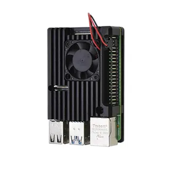 

Protective Shell Case Housing Durable Heat Sink Cover With Cooling Fan Aluminum Alloy Replacement Radiator For Raspberry Pi 4