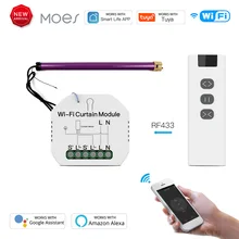 Модуль WiFi смарт занавес РЧ-переключатель для электрический мотор Штарки ролика туя беспроводной пульт дистанционного управления работа с Алексой Гугл дома