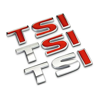 

3D Metal TSI Car Emblem Badge Car Styling Sticker For Volkswagen Polo Golf 4 5 6 Passat B5 B6 Touran Bora Tiguan Jetta Beetle CC