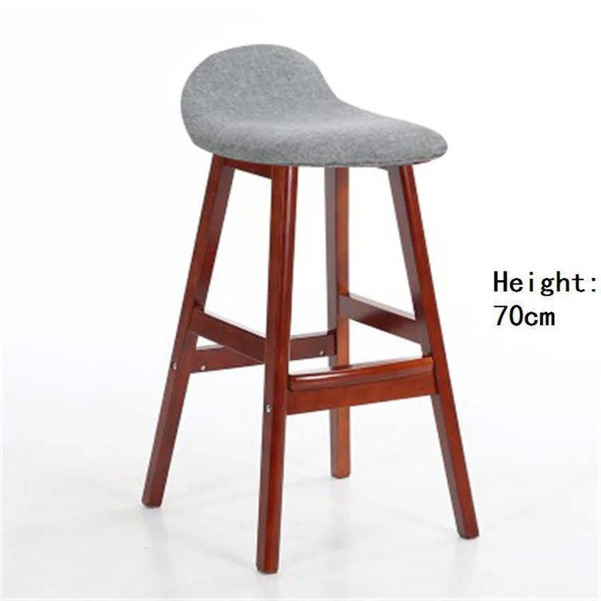 Скандинавские высокие стулья барные стулья современные твердые деревянные столешницы стул скамейка кресло крепкий мягкий стул промышленное кресло - Цвет: A3 H70cm