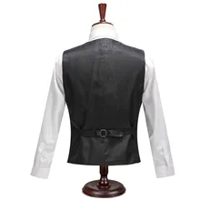 Новые продукты annecation Lu мужской костюм жилет деловой костюм приталенный английский жилет черный и белый с узором