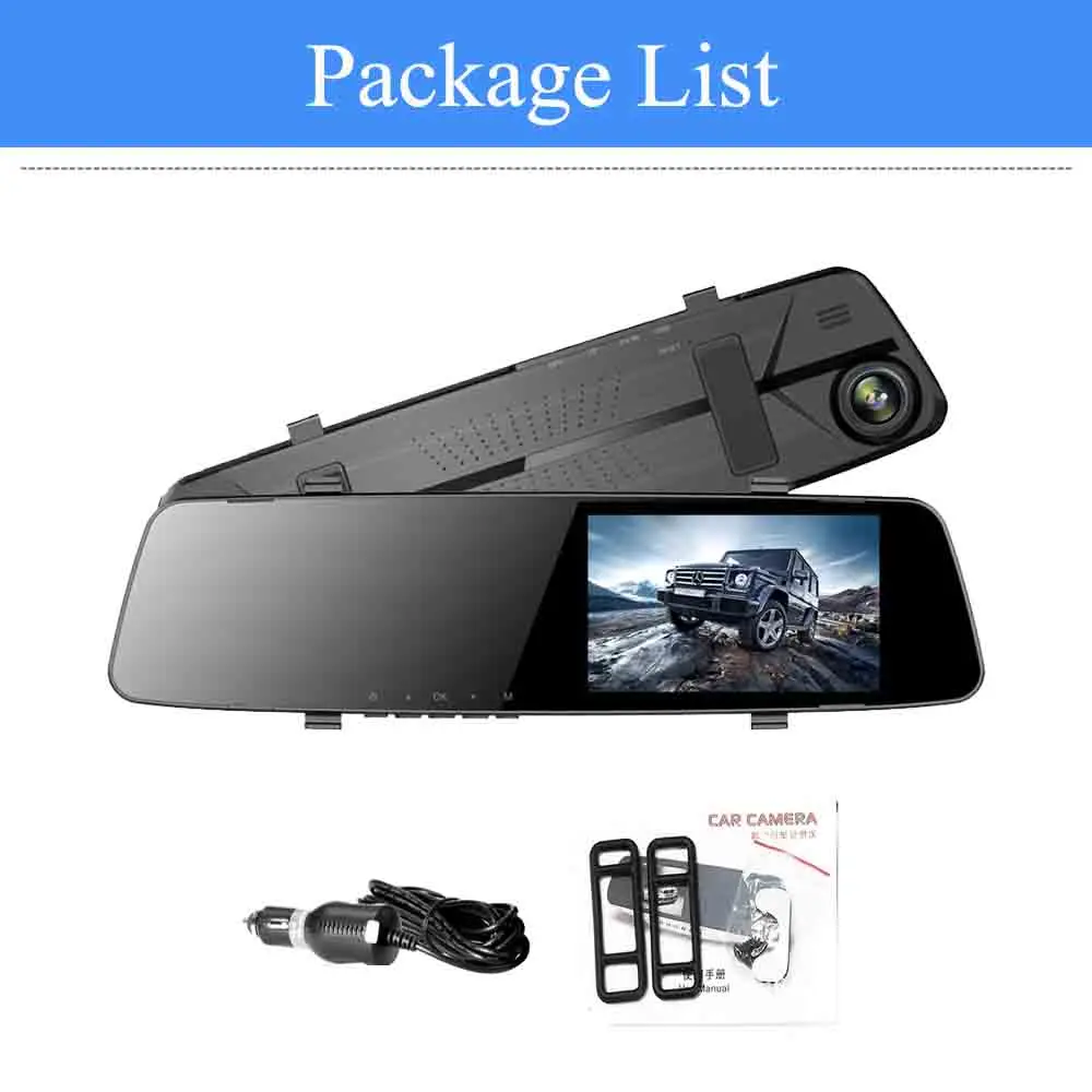 ADDKEY Mirror Dvr 4.3 Inch Dashcam FHD 1080P Automatic Camera Auto Registrar Support Rear View Camera Video Recorder Car Dvrs backup camera mirror DVR/Dash Cameras