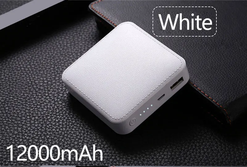 4500mah 8000mah 12000mah портативное зарядное устройство банк силы двойной USB быстрая зарядка повербанк Внешняя батарея банк силы - Цвет: White 12000mah