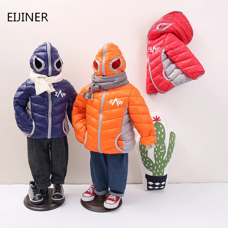 

Children's winter coat boys Cartoon Monster Jacket Infant Clothes kids Parka Toddler Cotton-padded Warm Jacket Girl Snow suit
