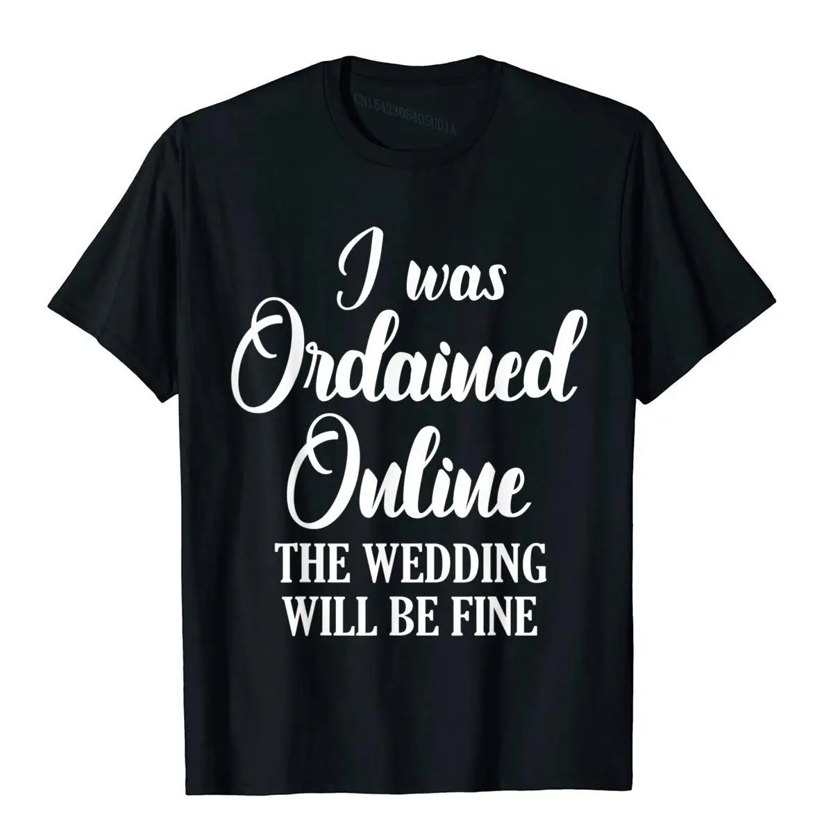 Wedding Officiant Fine Internet Ordained Minister Gift T-Shirt__B7406black