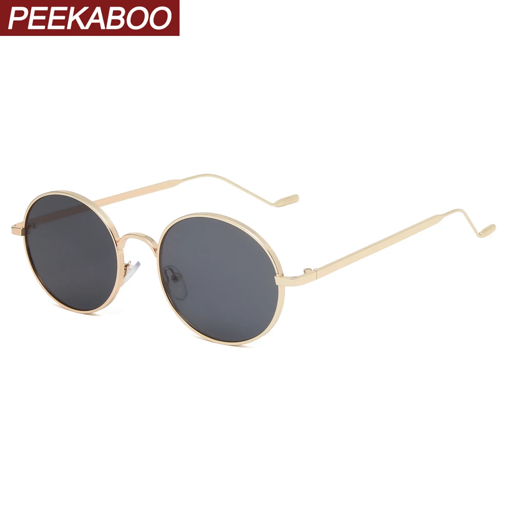 black and gold round frame sunglasses