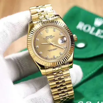 

18K Gold Luxury Diamonds numbers Datejust- suit both man and women Automatic mechanical sweeping watch fashion AAA watches 41