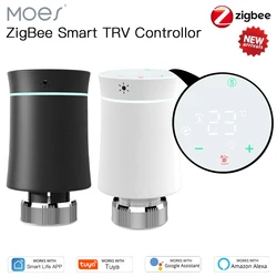 Moes – vanne d'actionneur de radiateur, Thermostat intelligent Programmable, chauffage de la température, commande vocale Alexa, TRV ZigBee 3.0, Tuya, nouveau 