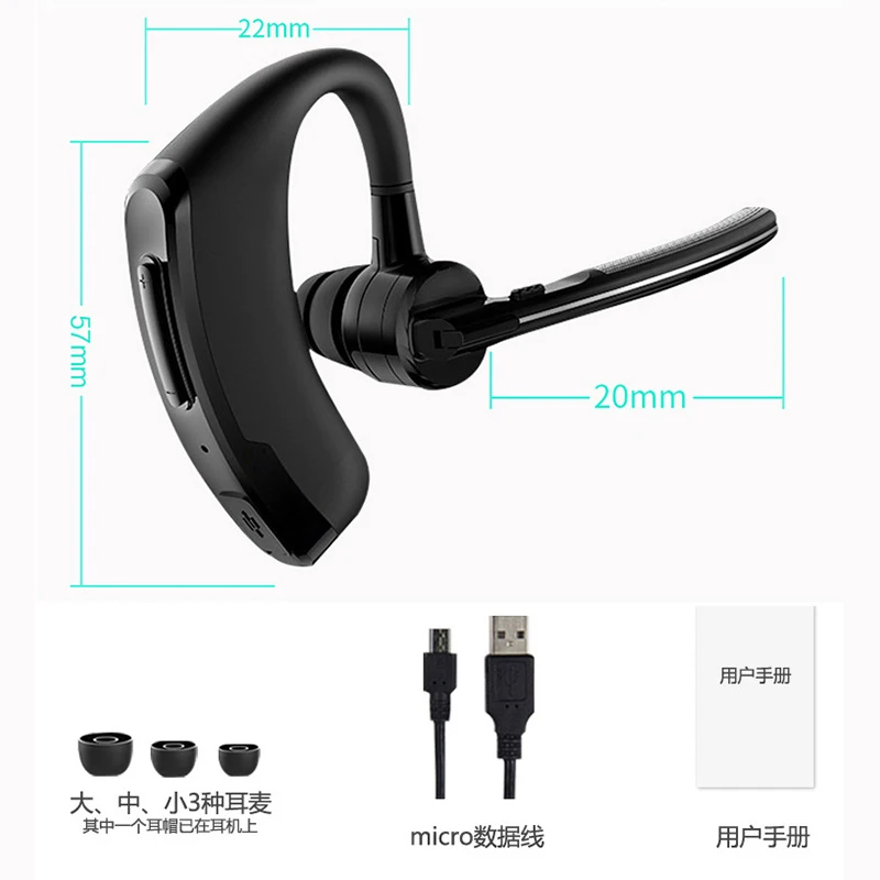 ENGLAI P8 Hanging Ear 4 1 Business Bluetooth Headset Sweatproof Power Display Creative Smart Wireless Call Headset